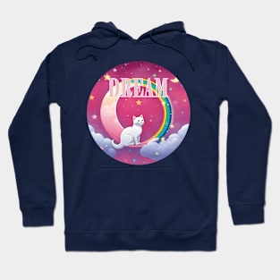 Pastel Rainbow - Dream with a cat Hoodie